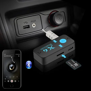 Kebidu X6 Traadita USB-3,5 mm Audio Bluetooth-5.0-Vastuvõtja Jack-USB-TF-Kaardi Lugeja MIC Kõne, Toetus Auto Kõlarite