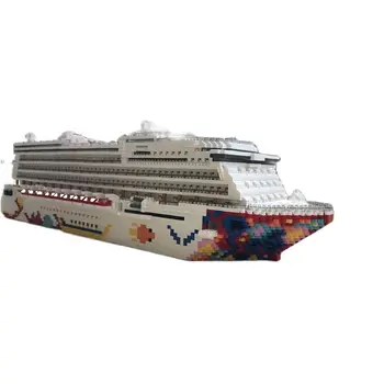 DIY Mänguasjad Luksuslik kruiisilaev Unistuste Paat laeva Linn Mudel, hoone komplektid 3D Plokid Haridus Arvandmed Hobid Lastele Tellised