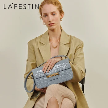 LA FESTIN 2021 uus trendikas kott fashion üks-õlg messenger kotid väike ruut kott kaenla disainer käekotid nahast naiste kott