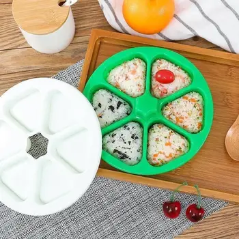 6 Aukude DIY Sushi Hallituse Riisi Palli Vajutage Tegija Kolmnurkne Sushi Hallituse Kodu Köök Tegija Vahendid Köök Bento Tarvikud