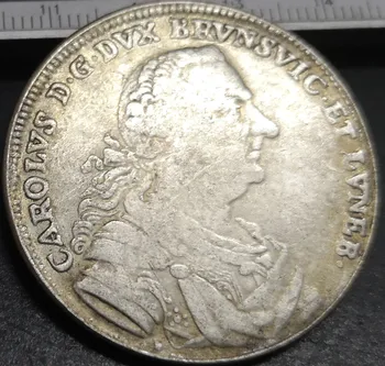 1765 Vürstiriigi Brunswick-Wolfenbuttel (saksa riigi) 2/3 Thaler - Karl I hõbetatud Münt
