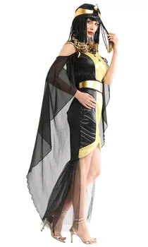Täiskasvanud, Naised Egiptuse Kuninganna Printsess Kleidid Varjatud Halloween Cosplay Kostüümid Maskeraad Carnival Osapoole Rolli Mängida Dress Up Sobiks
