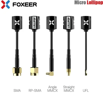 2tk/kast Foxeer Mikro-Lollipop 5.8 G 2,5 DBi High Gain Omni RHCP FPV MMCX Antenni Õige Nurga all RHCP UFL Super Mini RC FPV Undamine