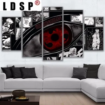 LDSP Abstraktse 5 Paneelid Lõuend Maalid, Plakatid, Prindid Stiilis Silma Cuadros Diivan Seina Art Pictures Home Decor elutuba Raamimata