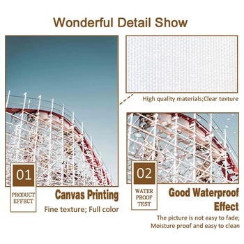 Ferris Wheel Karussellpettuste Lõbustuspark Sky Seina Art Lõuend Maali Nordic Plakatid Ja Pildid Seina Pildid Elutuba Decor