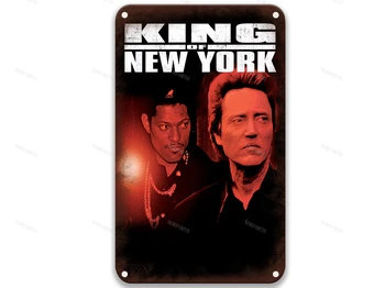 King of New York (1990) movie Stiilis postmodernistlik Tina Märke Filme Ameerika Stiilis Vintage Metal Märk Garaaž Decor