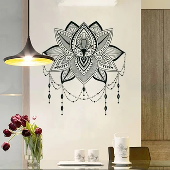 2tk isiksus loominguline lotus seina kleebised elutoas TV taust dekoratiivsed seina kleebised, PVC-isekleepuv ornament