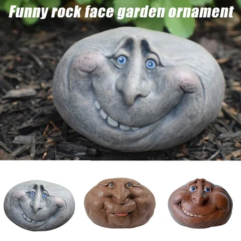 Rock Naljakas Nägu, Aed Õue Kunsti-Vaik Skulptuurid Müstiline Aed Kivid Siseruumides kui Õues Terrass, Veranda