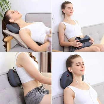 Elektrilised Massaaž Padi Vibraator Lõõgastuda Õla-Kaela Tagasi Keha Kütte Sõtkumiseks Infrapuna Ravi Shiatsu Kaela Massager