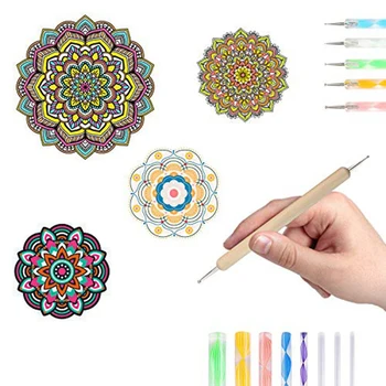 Edendamine! 18PCS Mandala Dotting Tööriistade Komplekt Reljeef Stylus Suur Dotting Vardad Maali Kivid Nail Art