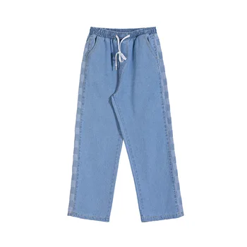 Kevadel Teksad Meestele Korea Versiooni Trend Pikad Püksid Meestele Lahti Grid Pantalones De Hombre Meeste Riided Dropshipping