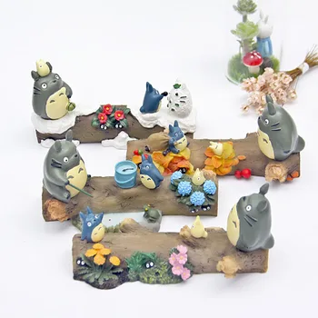 Jaapani Anime Totoro Neli Aastaaega Kujukeste Haldjas Garden Home Decor Laual Vaik Miniatuuri Maastiku DIY Foto Rekvisiidid