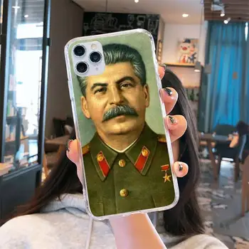 Vene Kapten Stalini Telefoni Juhul Läbipaistvad iPhone 6 7 8 11 12 s mini pro X XS XR MAX Plus se kaas funda kest