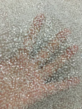 Põhilised liimitud glitter Aafrika pits kangas SUSIA18231 liimitud glitter prantsuse tülli pits kangas
