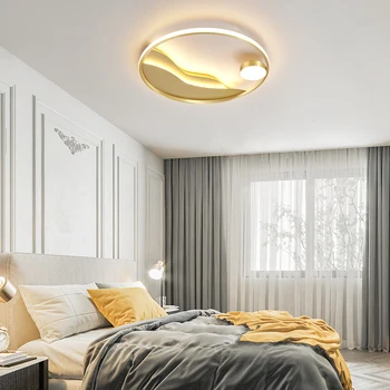 Loominguline ring kuldne laevalgusti luksus uuringu lamp lihtne, kaasaegne soe magamistuba lae lamp