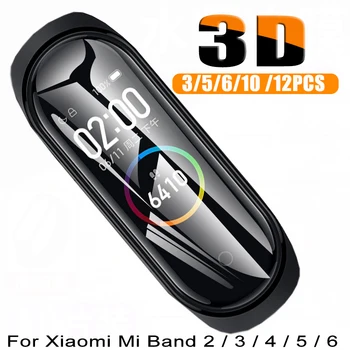 3/5/6/10/12tk Täielikult Kaitsvat Nano Film Jaoks Xiaomi Mi Band 6 5 4 3 2 Globaalse Miband Band5 Band6 Band4 3D Ekraani Kaitsekile