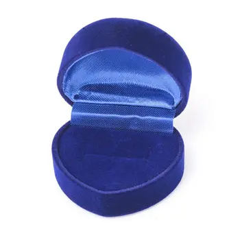 Sinine Ring Box Ehted Ekraan mälu Kokkupandav Puhul abielusõrmus ystävänpäivä Kingitus Korraldaja Südame Rõngad hoiukarpi