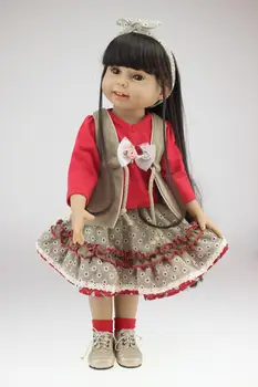 45cm täielik vinüül Ameerika beebi Nukud Realistlik Tüdruk Silikoon Baby uuestisündinud Nukk Mänguasjad Lastele jõulukingiks