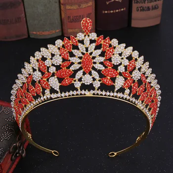 Mood Klassikaline Crystal Pulm Tiaras Ja Kroonid Unikaalne Disain Printsess Bridal Crown Hairband Naiste Peakatted Juuste Aksessuaarid