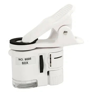 60X Mini-Mikroskoop, Telefon Kaamera Kaasaskantav Clip LED Ehted Antiik Identifitseerimine Luup Luup Luup