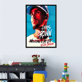 Plakat Pildid Tere Tulemast Minu Elu Chris Brown Lõuend Õli Maali Kunst Seina Pilte Elutuba Home Decor Raamita