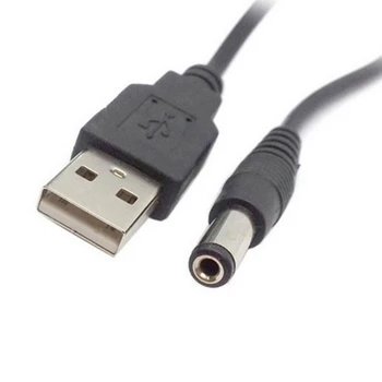 USB 2.0 A TYPE MALE-5.5 2.1 mm DC Pistik 5.5 2.1 mm Barrel Pesa 5v kaabel 80cm