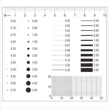 Punkt gabariit Gabariit Punkti line näidik Film standard kontrasti sheet Standard inspection gauge nullist