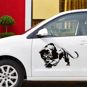Black panther naljakas auto kleebis vinüül decal auto auto kleebised stiil auto kaunistamiseks uv kaitse Poster
