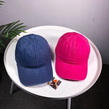 Kevad-Suvine Müts Naiste Retro Pestud Denim (Solid Color Reguleeritav Vabaaja Müts Baseball Cap Fashion Street Väljas Hip-Hop Ühise Põllumajanduspoliitika Mehed