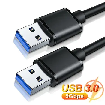 USB pikenduskaabel USB 3.0 2.0 Meeste ja Naiste Extender Juhe Smart TV Sülearvuti 0.5/1 m USB3.0 Mees Mees Extensor Kaabel