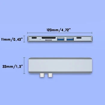 Uus USB-C-Hub Adapter USB3.0 High-speed Käigukast 7-port Hub Splitter 1 Kuni 7 USB2.0 Hub Multi-port, Näiteks Sülearvuti Lauaarvuti