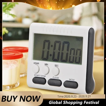 Köök Loendurid Magnet Õhuke LCD Digitaalne Köök Taimer Alarm Loota Üles Alla Kell Taimer Square Toiduvalmistamis Count Up Taimer Alarm