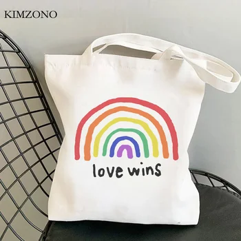 Lgbt Pride Vikerkaar Gay Mõlemasooliste Mittesuguline Bi-Pansexual ostukott shopper tassima bolso recycle kott puuvillane kott kokkupandav džuudist