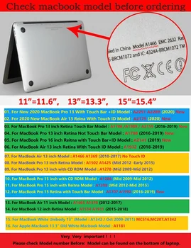2020. aasta Uus Laptop Case For Macbook Air 13 A1466A2179 A2337 Touch baar/ID,M1 Kiip Air pro retina 11 12 13 15 16 tolline A2338A2251A2289