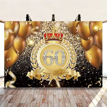 50. Sünnipäeva Banner Taustaks Naiste Viiskümmend Sädelevat Kuninga Kroon Õhupalli Taust Kohandatud Dekoratsioonid, Photocall Photoshoot