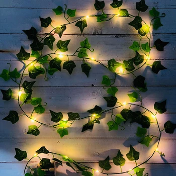 2M 20 LED Ivy Leaf Tuled String Halloween Xmas Puud Aias, Hoovis Terrass Tuled DIY Pulmapidu Magamistuba Home Decor