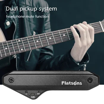 Flatsons FLP3 Kitarr Pikap Komplekt Dual Pikap Süsteemi Sisseehitatud Rekord Pick koos kinnituskruvi Kitarrile