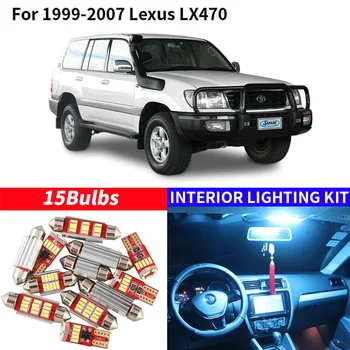 15x Canbus vigadeta LED Interior Light Kit Pakett 1999-2007 Lexus LX470 Auto Tarvikud Kaart Dome Pagasiruumi Litsentsi Kerge