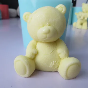 3D Teddy bear kuju loomade silikoon hallituse DIY Jõulud 3D Kook Hallituse Kommi, Šokolaadi Mousse Teenetemärgi Küpsetamine Vahend Hallitusseened