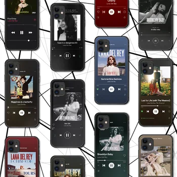 Lana Del Rey Muusika Mängija Album Telefon Case For iPhone 5 5S SE 2020 6 6S 7 8 Plus 11 12 Mini X XS XR Pro maksimaalne must (Max black Etui Päris
