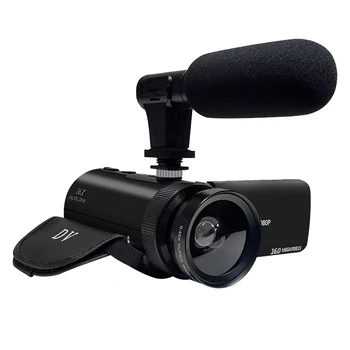 Digitaalkaamera Professionaalne Objektiiv Mikrofon 1080P HD 16 Miljonit Pikslit Pihuarvutite DV Videokaamera Tulistada Digitaalse Kaamera