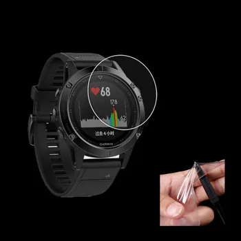 5tk Pehme TPU Selge kaitsekile Guard Eest Garmin Fenix 5/5S/5X Fenix5 Pluss Smart Watch Full Screen Protector Katta(Mitte Klaas