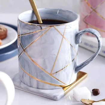 Marmor Kohvi Kruus,Elegantne Keraamiline Kruus Tass Loominguline Kuldne Kohvi Tass Käepide Hommikusöök Piima Mehed Naistele Kingitusi