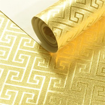 WELLYU uus Hiina stiilis gold foil tapeet sügavale sisse pressitud hõbedane foolium kuld, hõbe klassikalise lae TV taustapildina