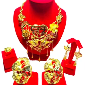 Yulaili Hiljemalt Disaini Hiina Phoenix Crown Xia Ge ehtekomplekt ja India Naiste Klassikaline Aknas Kullast Ehete Komplekti Kingitused
