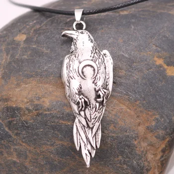 Viking Raven Amulett, Mille Poolkuu Märk Wicca Talisman Jewlery Vares Lind, Ripatsid, Kaelakeed Mens Naiste Kingitusi
