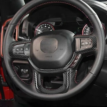 Mõeldud Dodge RAM 1500 2019 2020 2021 Auto Tarvikud ABS süsinikkiust Rool Center Decor katteliistud 2tk