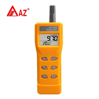 AZ Temperatuur Tester CO2 Mõõtja Gaasi Kontsentratsioon Detektor Süsinikdioksiidi Analyzer AZ7752