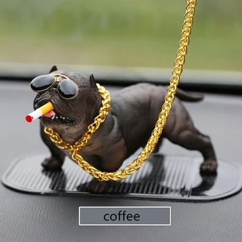 Uusim Loominguline Buldog Auto Ornament Mood Simulatsiooni Bull Dog Nukk Auto Interjööri Aksessuaarid Teenetemärgi Kingitus