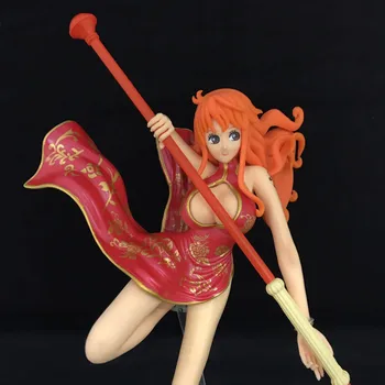 Anime Üks Töö Nami Punane Cheongsam Nunchakus Ver PVC Tegevus Joonis Laekuva Mudel nukk, mänguasi 20cm